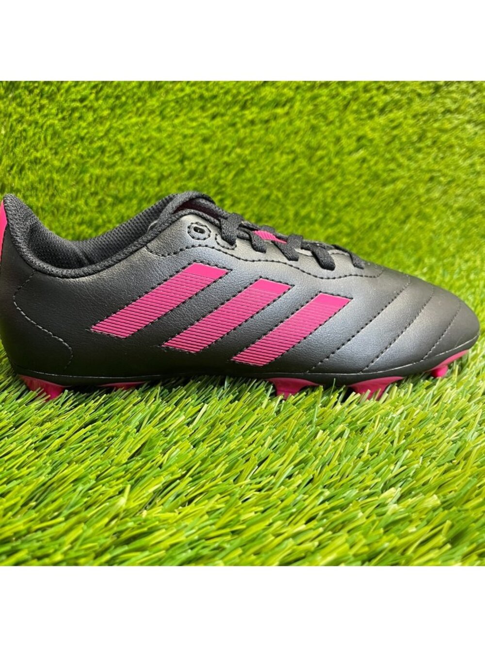 Adidas Goletto VII FG Girls Size 3.5Y Black Pink Running Outdoor Soccer Cleats
